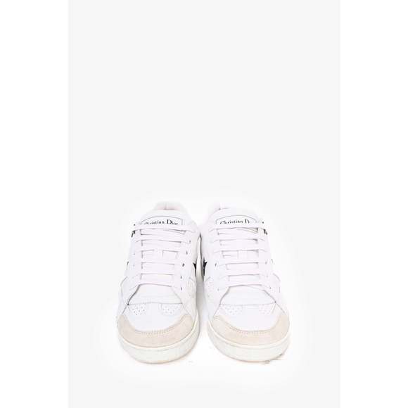 Christian Dior White Leather/Suede Star Sneakers Size 37 - Picture 2 of 3